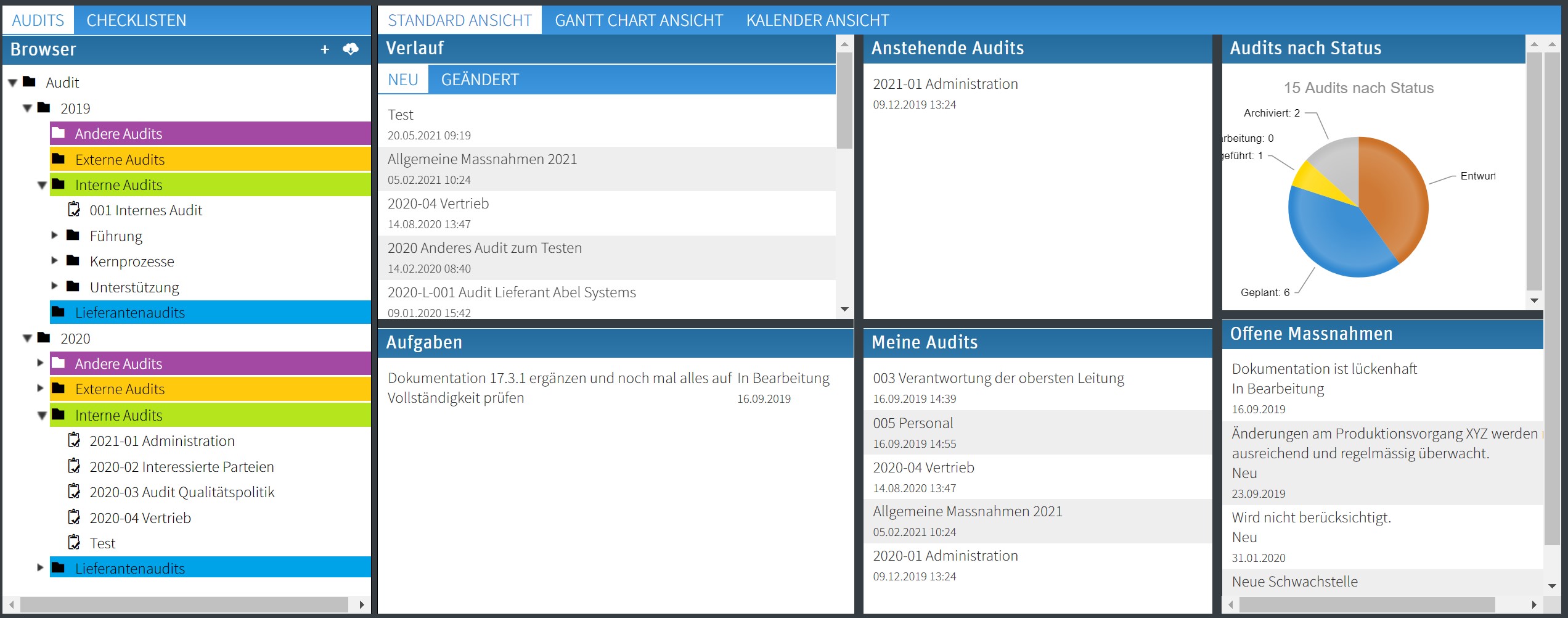 Audit Software QM-Pilot Portal